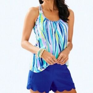 Lilly Pulitzer Aleida Tank Top in the signature "Shore Perfection" Print